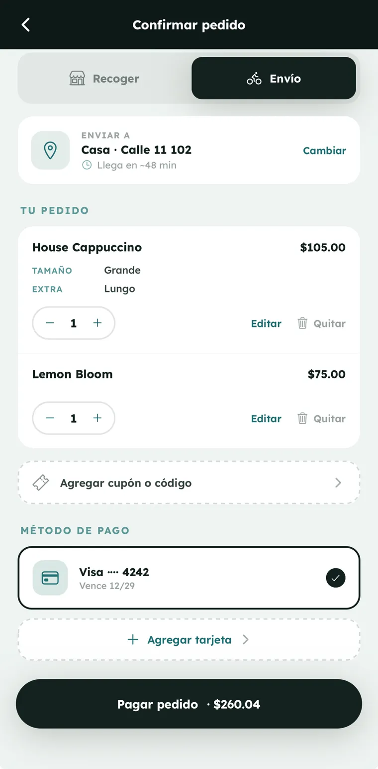 Checkout de la app